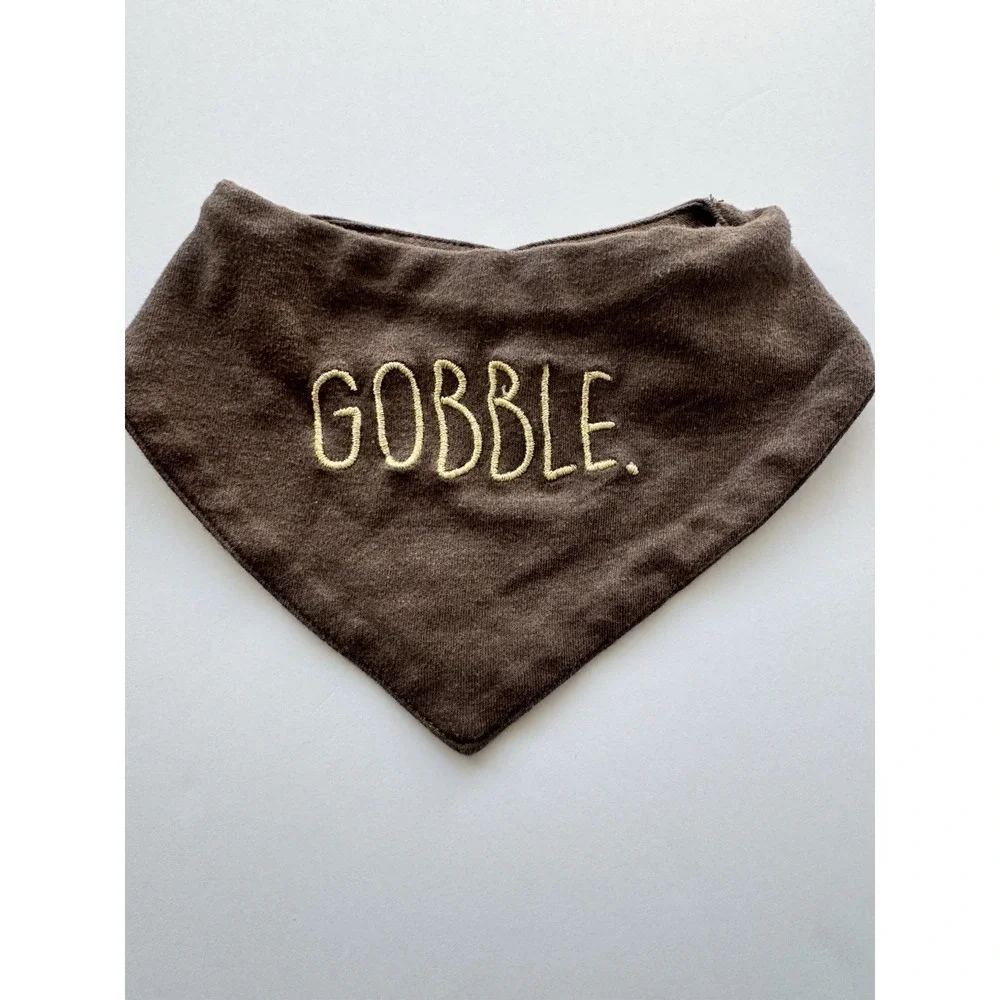 Baby Size 18 Months Thanksgiving Outfit One Piece  Brown Turkey With Bandana/Bib